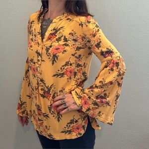 Free People Long Sleeve Blouse XS